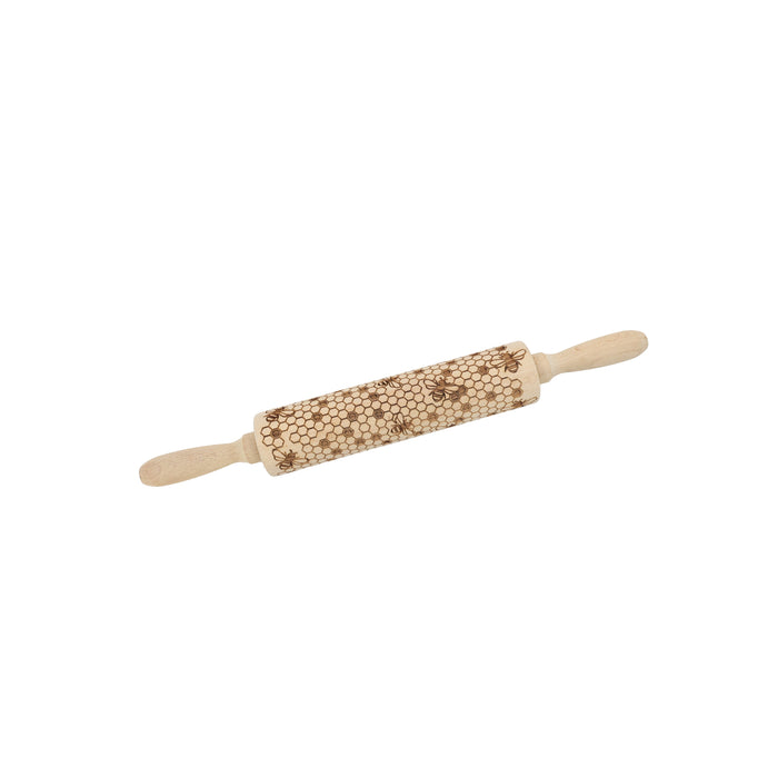 The Bee Works | Wooden Rolling Pin with Bee Design